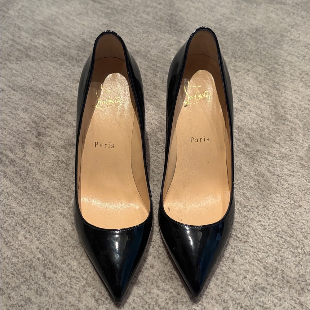 Christian Louboutin Shiny Black Stilettos